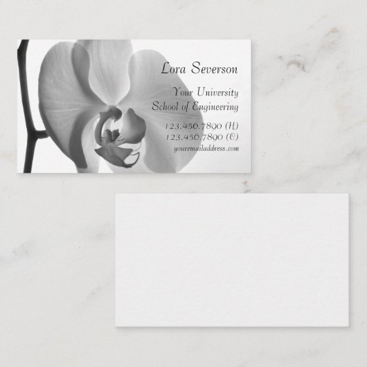 Graduate Telefonnummerkarte (Vorne/Hinten)