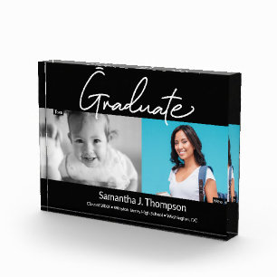 Graduate Then and Now High School Grad Foto