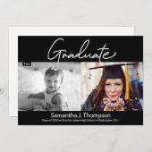 Graduate Then and Now High School Grad Foto Ankündigung (Vorne/Hinten)