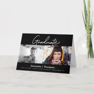 Graduate Then and Now High School Grad Foto Ankündigung