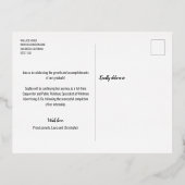 Graduate Trendy Script Overlay Benutzerdefiniertes Folien Feiertagspostkarte (Rückseite)