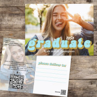 Graduate Typografy Foto QR Code Social Media