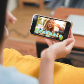 Graduate Typografy Foto Simple Blue Fun Retro Einladung