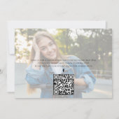 Graduate Typografy Foto Template Modern Retro Einladung (Rückseite)