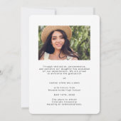 Graduate Typografy Modern Abschluss Ankündigung (Rückseite)