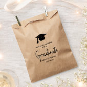 Graduate Typografy Modern Favor Bag Geschenktütchen (Ausgeschnitten)