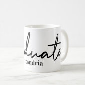 Graduate Typografy & Your Name Class of Tasse (VorderseiteRechts)