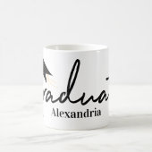 Graduate Typografy & Your Name Class of Tasse (Mittel)