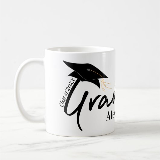 Graduate Typografy & Your Name Class of Tasse (Links)
