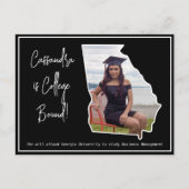 Graduate Uni Bound Georgia Postkarte (Vorderseite)