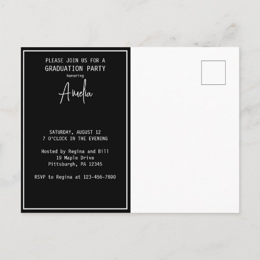 Graduate Uni Bound Illinois Postkarte (Rückseite)