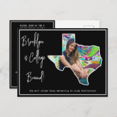 Graduate Uni Bound Texas Postkarte (Vorne/Hinten)