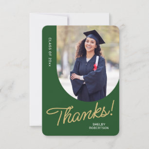 Graduate Vielen Dank, dass Sie Script Arch Foto Dankeskarte