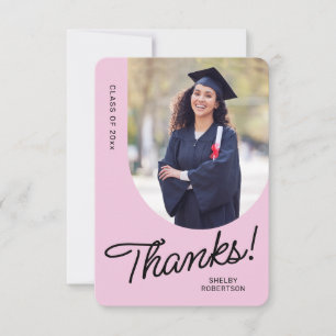 Graduate Vielen Dank, dass Sie Script Arch Foto Dankeskarte
