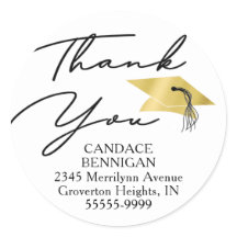 Graduate Vielen Dank, dass Sie Script Gold Cap Rüc