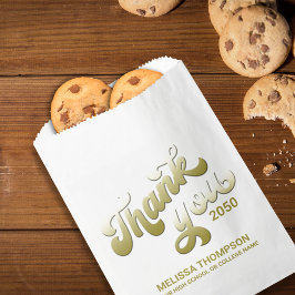 Graduate Vielen Dank für Ihr einfaches Gold Typogr Geschenktütchen