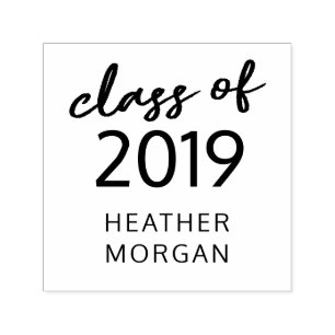 Graduate Whimsical Script Rubber Briefmarke Permastempel