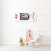 Graduate White Red Foto Abschluss Banner (Insitu)