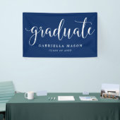 Graduate White Script | Benutzerdefinierte Hinterg Banner (Messeveranstaltung)
