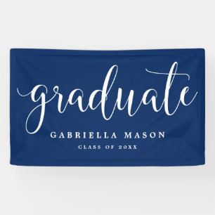 Graduate White Script   Benutzerdefinierte Hinterg Banner