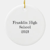 Graduate Words Graduation Cap Party Keramik Ornament (Hinten)