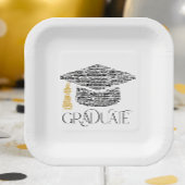 Graduate Words Graduation Cap Party Pappteller