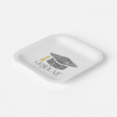 Graduate Words Graduation Cap Party Pappteller (Gewinkelt)