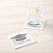 Graduate Words Graduation Cap Party Rechteckiger Pappuntersetzer (Vor Ort)