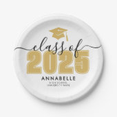 Graduate Yellow Graduation Party Pappteller (Vorderseite)