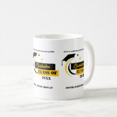 Graduate Yellow Schwarz-weiß Abschluss Classic Kaffeetasse (VorderseiteRechts)