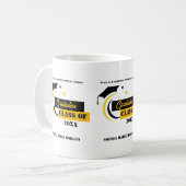 Graduate Yellow Schwarz-weiß Abschluss Classic Kaffeetasse (Vorderseite Links)