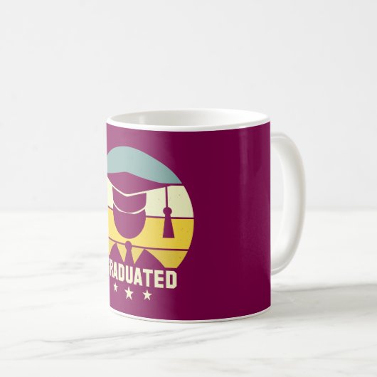 Graduated Celebration Graduation Coffee Mug Kaffeetasse (VorderseiteRechts)