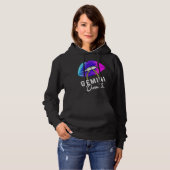 Graduated Purple Blue Gemini Queen May or June Wom Hoodie (Vorne ganz)