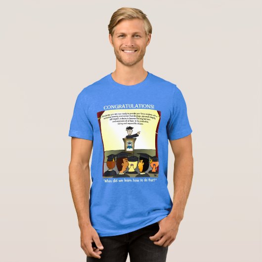 Graduates Blue Tri-Blend Shirt (Vorderseite voll)
