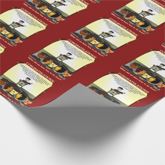 Graduates Flat Card Geschenkpapier (Ecke)