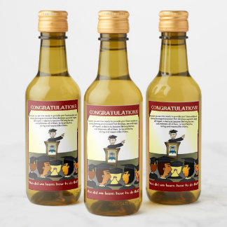 Graduates Flat Card Weinetikett