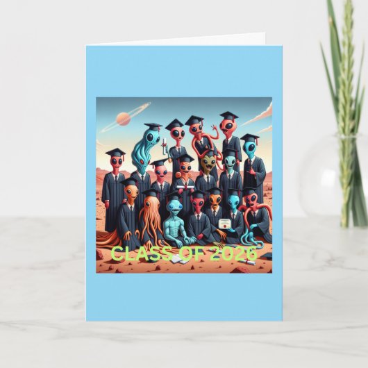 Graduating  alien class of 2026 karte (Vorderseite)