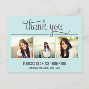 Graduating Year Graduation Thank You Card Postkarte