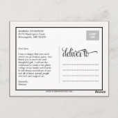 Graduating Year Graduation Thank You Card Postkarte (Rückseite)