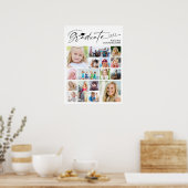 Graduation 16 Photo Collage Script Graduate Poster (Küche)