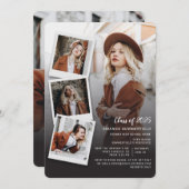 Graduation 2025 Photo Collage Grad Party Einladung (Vorne/Hinten)