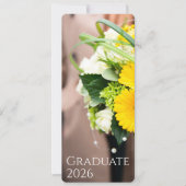 Graduation 2026 Custom Text Sunflower Announcement Einladung (Vorderseite)