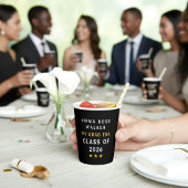 Graduation 2026 Name Custom Black Gold Paper Cups Pappbecher