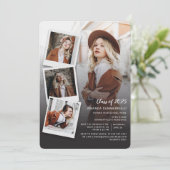 Graduation 2026 Photo Collage Grad Party Einladung (Stehend Vorderseite)