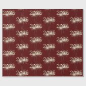 Graduation 2026 Sparklers On Maroon Geschenkpapier (Flach)