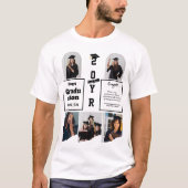 Graduation 5 Photo Celebration Graduate Template T-Shirt (Vorderseite)