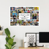 Graduation 64 Photo Memory Party Sign Poster (Heimbüro)