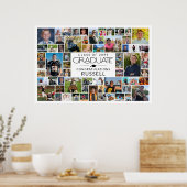 Graduation 64 Photo Memory Party Sign Poster (Küche)