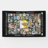 Graduation 69 Photo Collage Congrats Grad Banner (Horizontal)