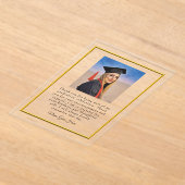Graduation acrylic Thank You card with photo Acryleinladungen (Ablage )